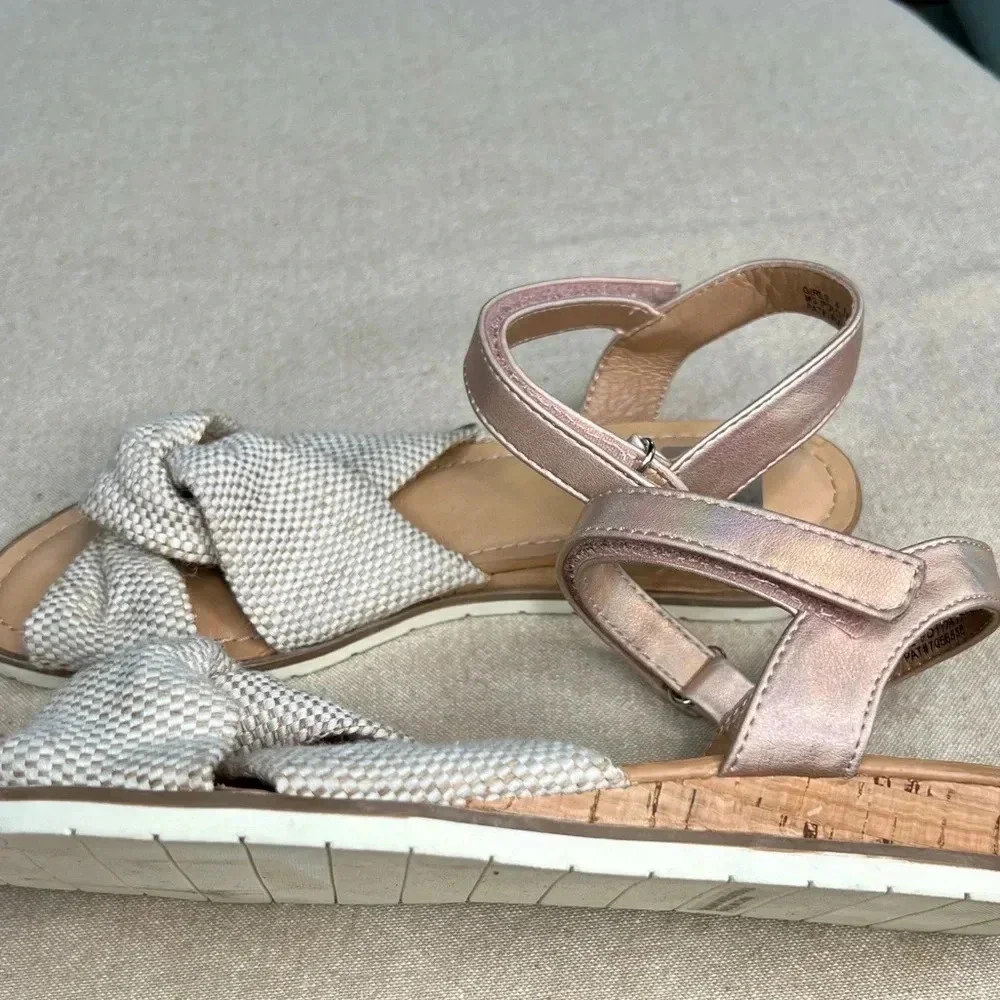 DV by Dolce Vita Girls Davis Woven Sandals Beige Size 4 Casual Strap